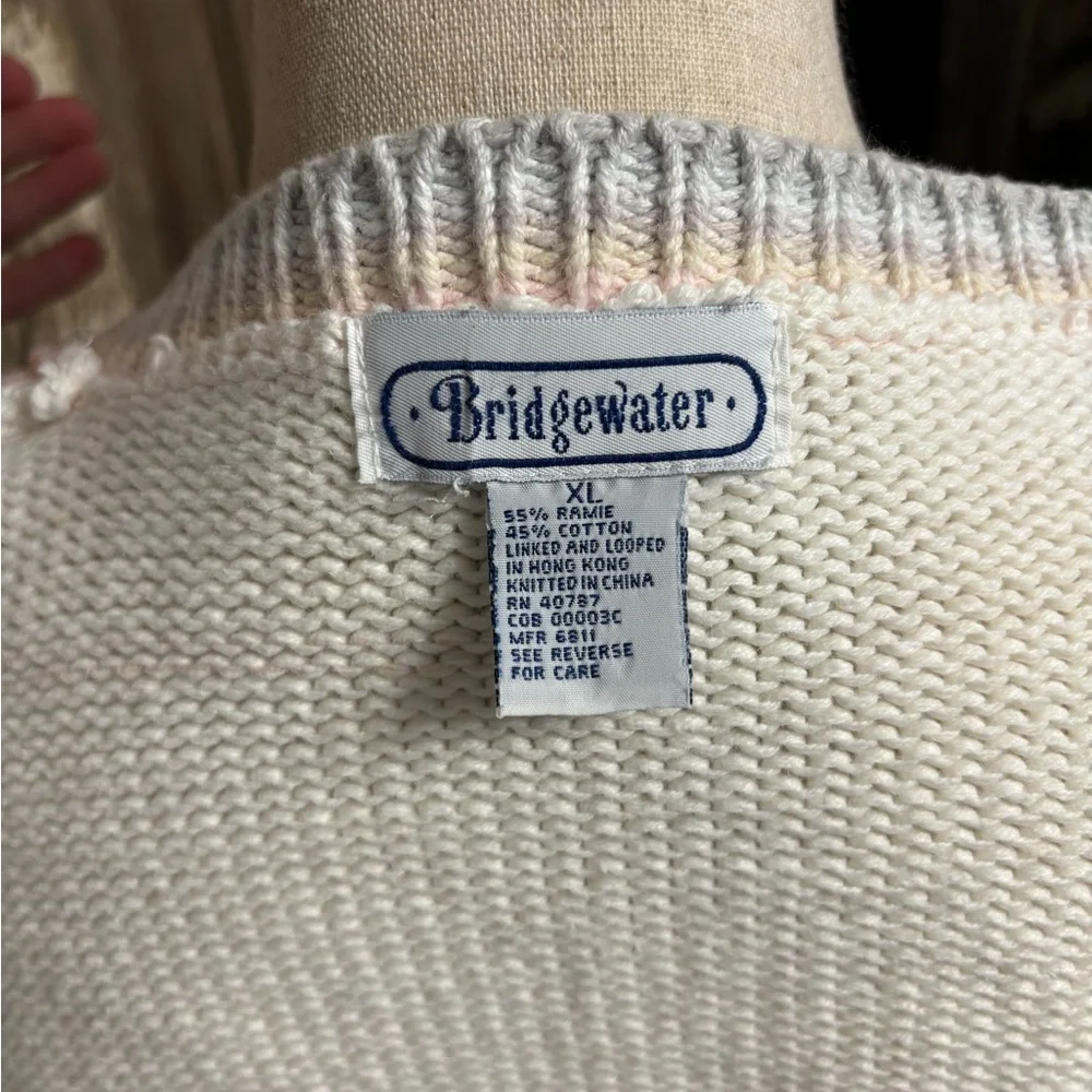 Chic Striped Cardigan Sweater in Soft Pastels - Picture 5 of 5